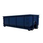 HOME 6 A 40 yard dumpster rental in navy blue color.
