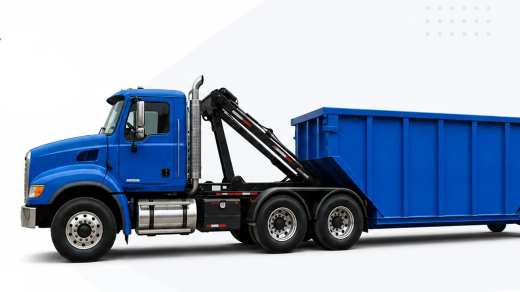 HOME 1 Dumpster rental service truck in Wichita Falls, Texas.